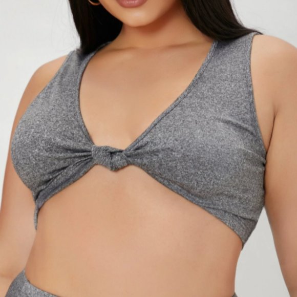 Plus Grey Crop Top & Ruched Midi Skirt Set - 3x - NWOT - Picture 6 of 6